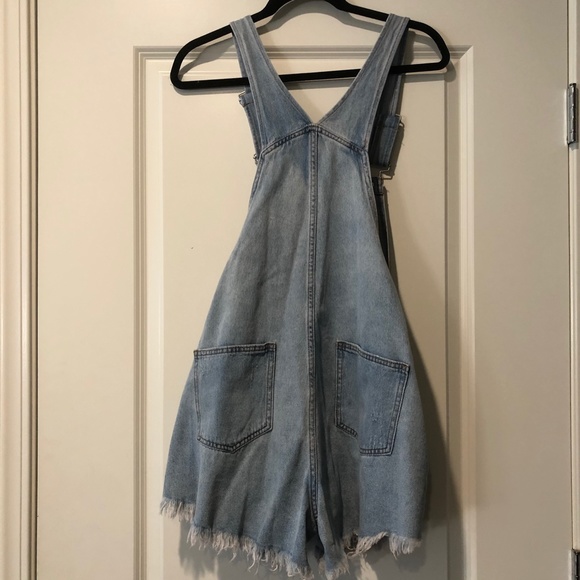 Target Wild Fable Denim Shortalls Overalls - Picture 4 of 5